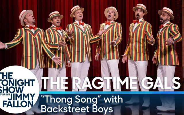 Jimmy Fallon and the Backstreet Boys Sing ‘The Thong Song’ as Barbershop Quartet