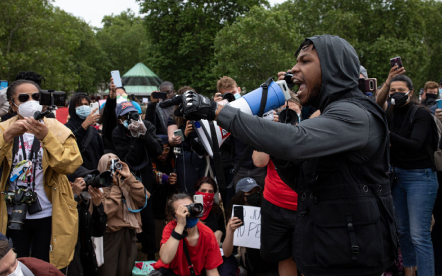 Actor John Boyega Rallies Crowd At Protest
