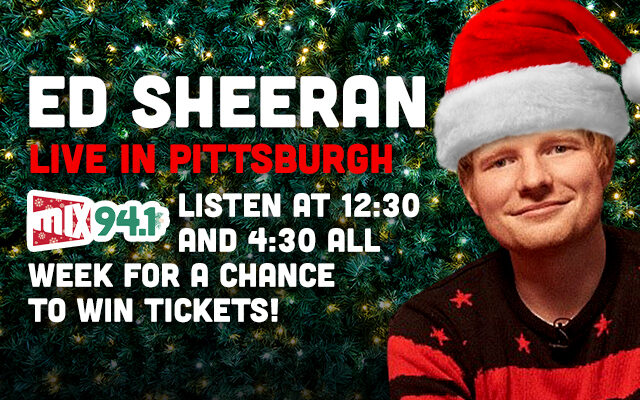 He’s red, he’s jolly, he’s Elf-Like. He’s Ed Sheeran. And we have tickets to his show all week.